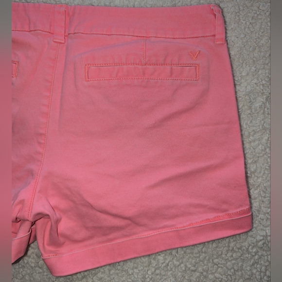 American Eagle midi shorts - size 8 - cuffed hem - highlighter pink - vibrant - Picture 5 of 9